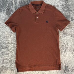 90’s Style Express Brown Fitted Polo Shirt Men’s L